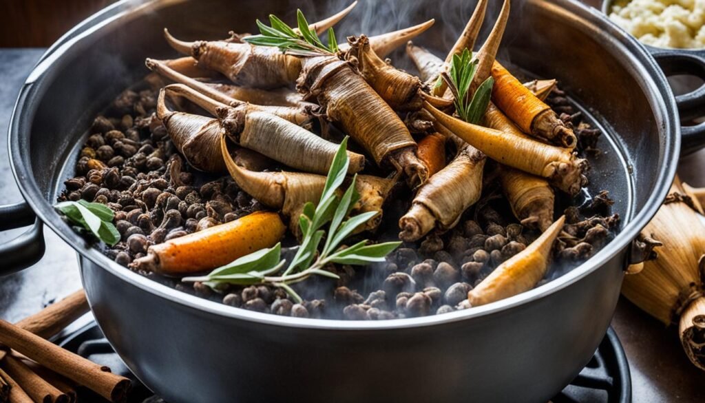 slow cooking goat feet